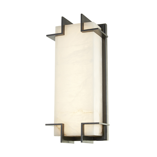 Wall Sconce, 1-Light, LED, Old Bronze, Alabaster Diffuser, 14.75"H (3915-OB A2JV1)