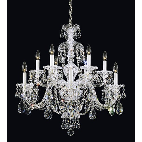 12-Light Clear Heritage Handcut Crystal Chandelier, 29W x 30H x 29D