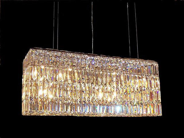 8 light polished chrome Contemporary Crystal Chandelier