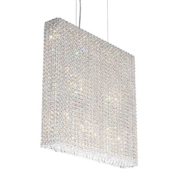 Contemporary Crystal Chandelier in polished chrome finish