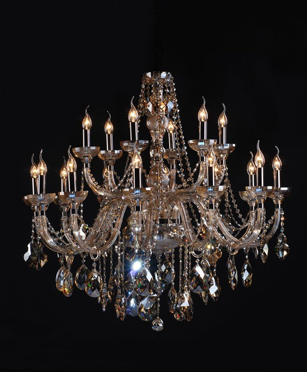 traditional crystal Chandelier in cognac color