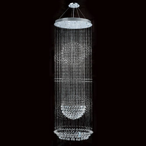 Corp Saturn 13-Light Chrome Finish with Clear-Crystals Chandelier