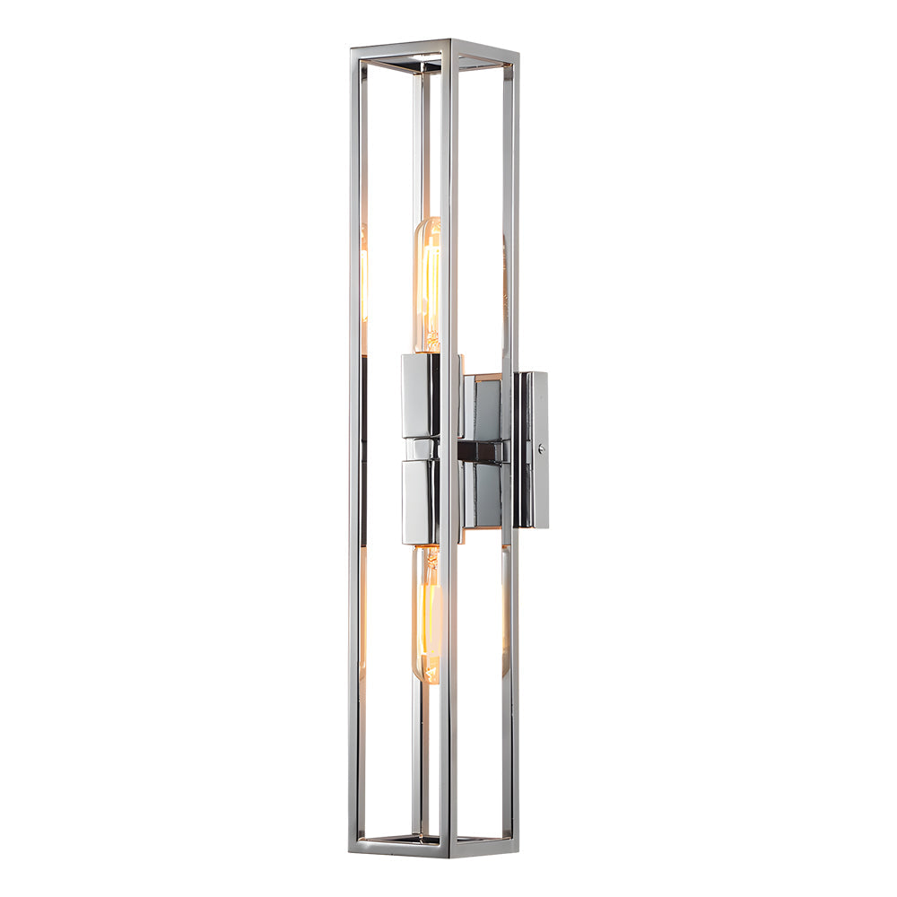 Simple Metal Frame Glass Shade American Style Wall Sconce Lighting