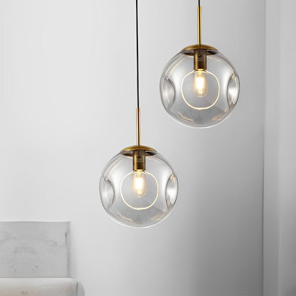 Creative Glass Globe Metal Nordic Small Chandelier Pendant Lighting