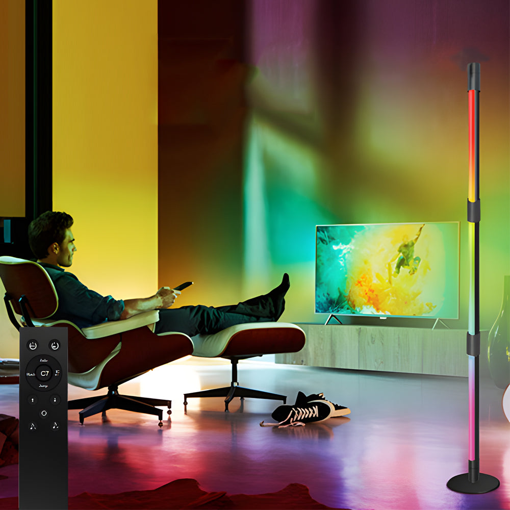 RGB Rotating Floor Lamp with Spotlight, Remote Control