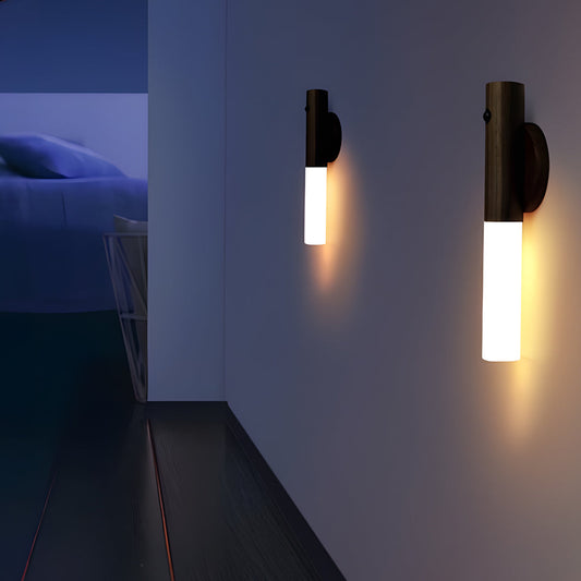 Wood Stick Motion Sensor Night Light USB Portable & Magnetic Wall Lamp