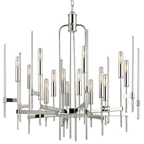 16-Light Chandelier with Clear Glass