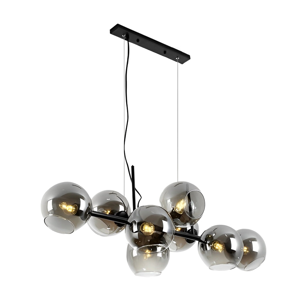 8 Lights Glass Shade LED Postmodern Chandelier Dining Room Light Fixtures