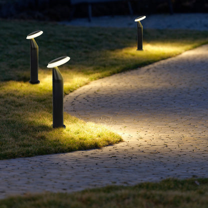 Waterproof Round Mushroom LED Black Modern Pathway Lights Lawn Lamp