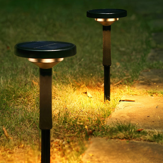 Round Waterproof LED Colorful RGB Modern Solar Lawn Lights Path Light