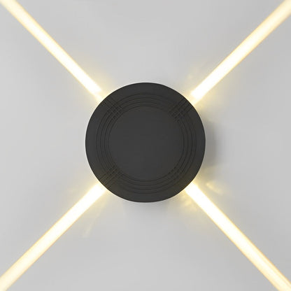 Round Square LED 12W Cross Star Lights Waterproof Modern Wall Lamp