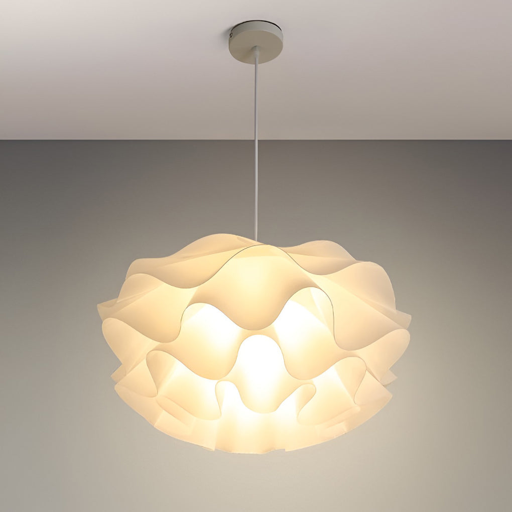 Flower Shaped Three-step Dimming LED White Nordic Chandelier Pendant Light