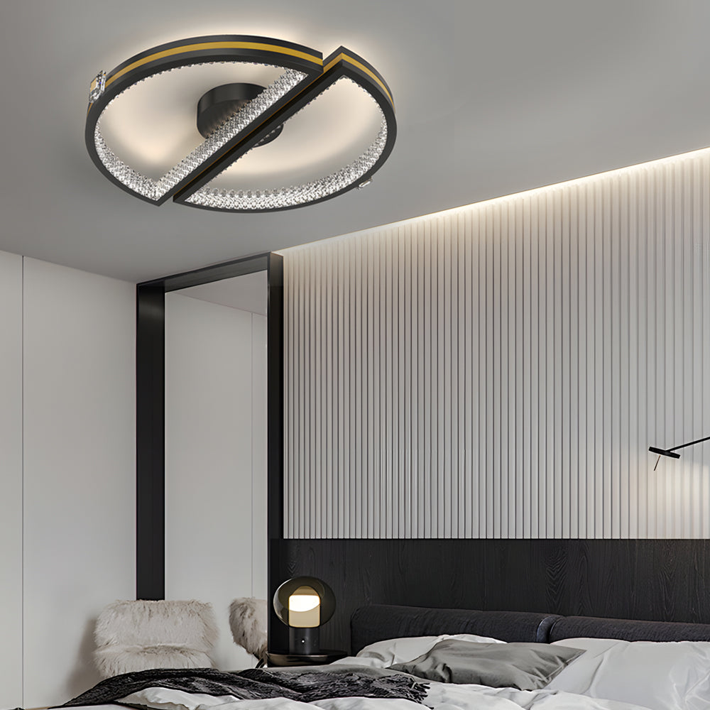 Creative Semicircles Round Three Step Dimming Modern LED Ceiling Lights