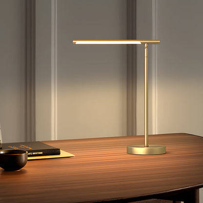 Copper Linear Brass LED Desk Lamp with Adjustable Angle for Focused Lighting