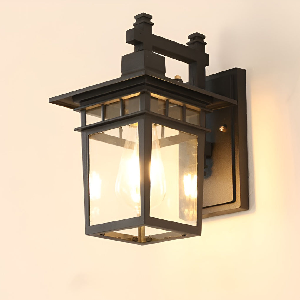 Glass LED Waterproof Retro Outdoor Wall Lamp Wall Sconce Lighting without Bulb