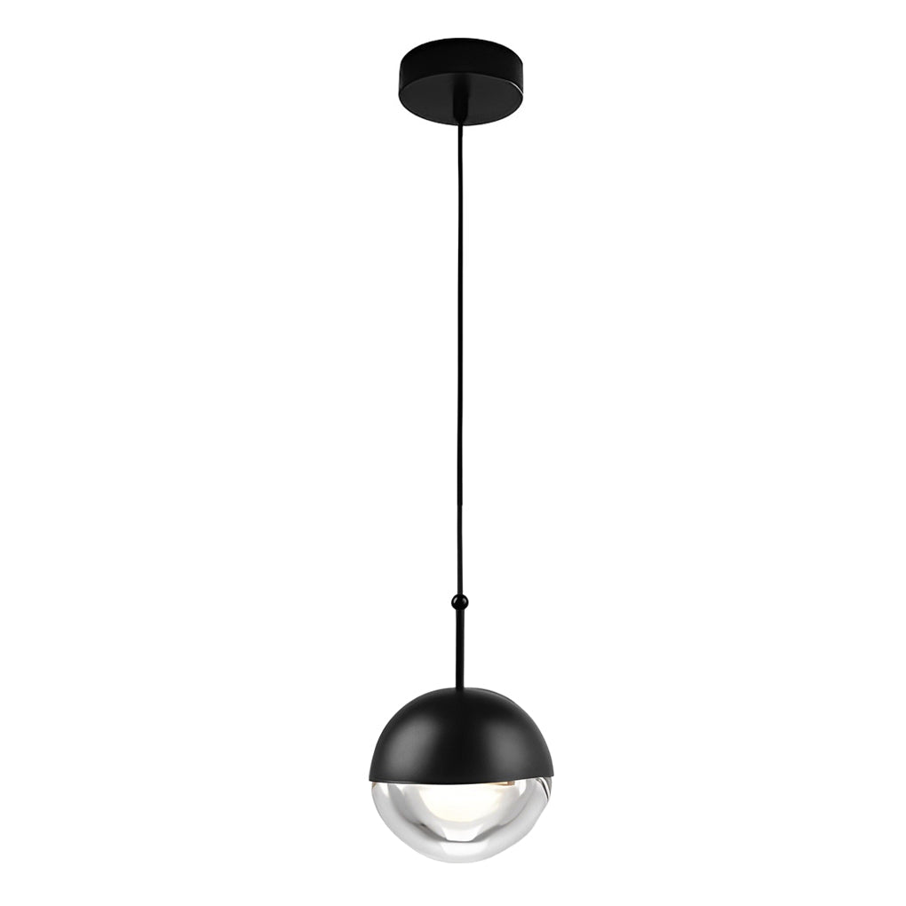 Round Rotating Minimalist Metal Glass Nordic LED Pendant Light Chandelier