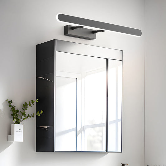 Minimalist Matte Black LED Bathrooms Vanity Light Bar with Acrylic Surround Lighting