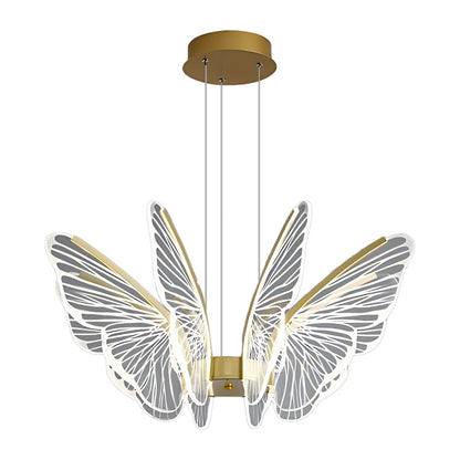 Butterflies LED Dimmable with Remote Control Modern Chandelier Hanging Lamp