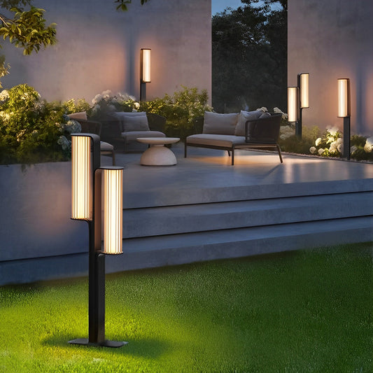 Simple Outdoor Waterproof LED Black Modern Pathway Lights Lawn Lamp