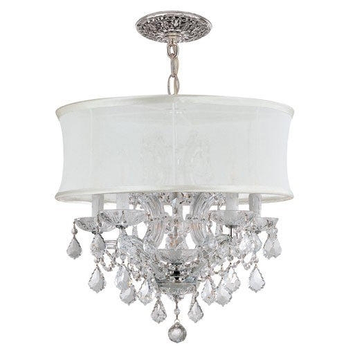 Group Brentwood Polished Chrome Six-Light Pendant with Hand Polished Crystal