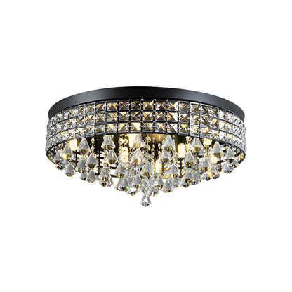 19'' Round Crystal Pendants LED Ceiling Lights Fixture Ceiling Lamp