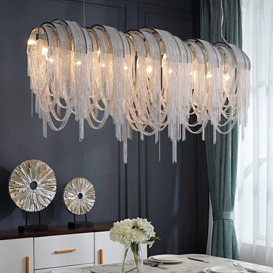 Cadena Chain Tassel Dining Room Chandelier