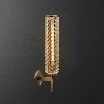 Crystal & Copper Contemporary Wall Sconce