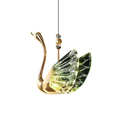 Zinc Alloy Acrylic Swan Creative LED Modern Minimalist Pendant Lights