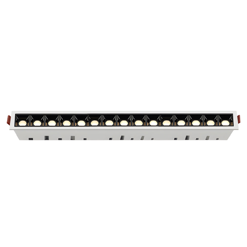 Modern LED Linear Recessed Ceiling Downlight, 1/2/5/10/15-Light