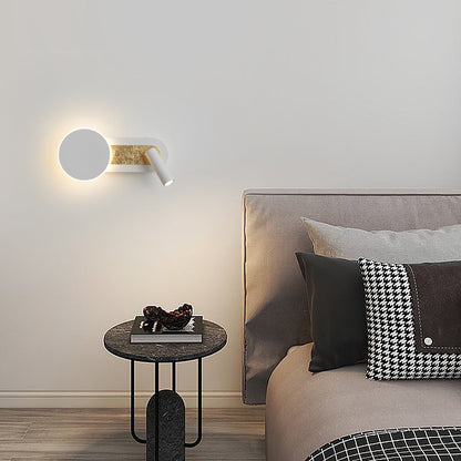 Round Adjustable Spotlights LED Nordic Wall Light Fixture with Switch