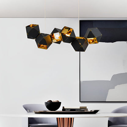 6 Heads Geometric Creative Polygonal Postmodern Chandelier Pendant Light