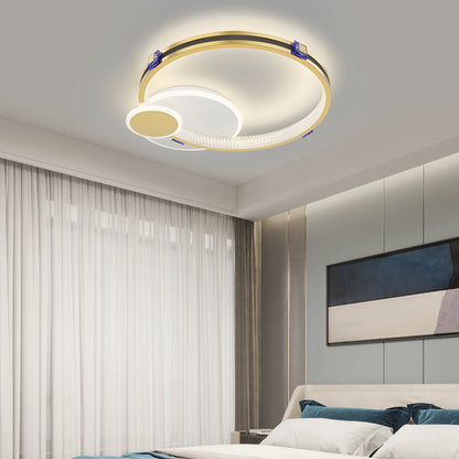 Ring Round Three Step Dimming Creative Modern LED Ceiling Light Fixture