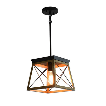 Geometric Iron Adjustable Height Retro Industrial Style Chandelier Light