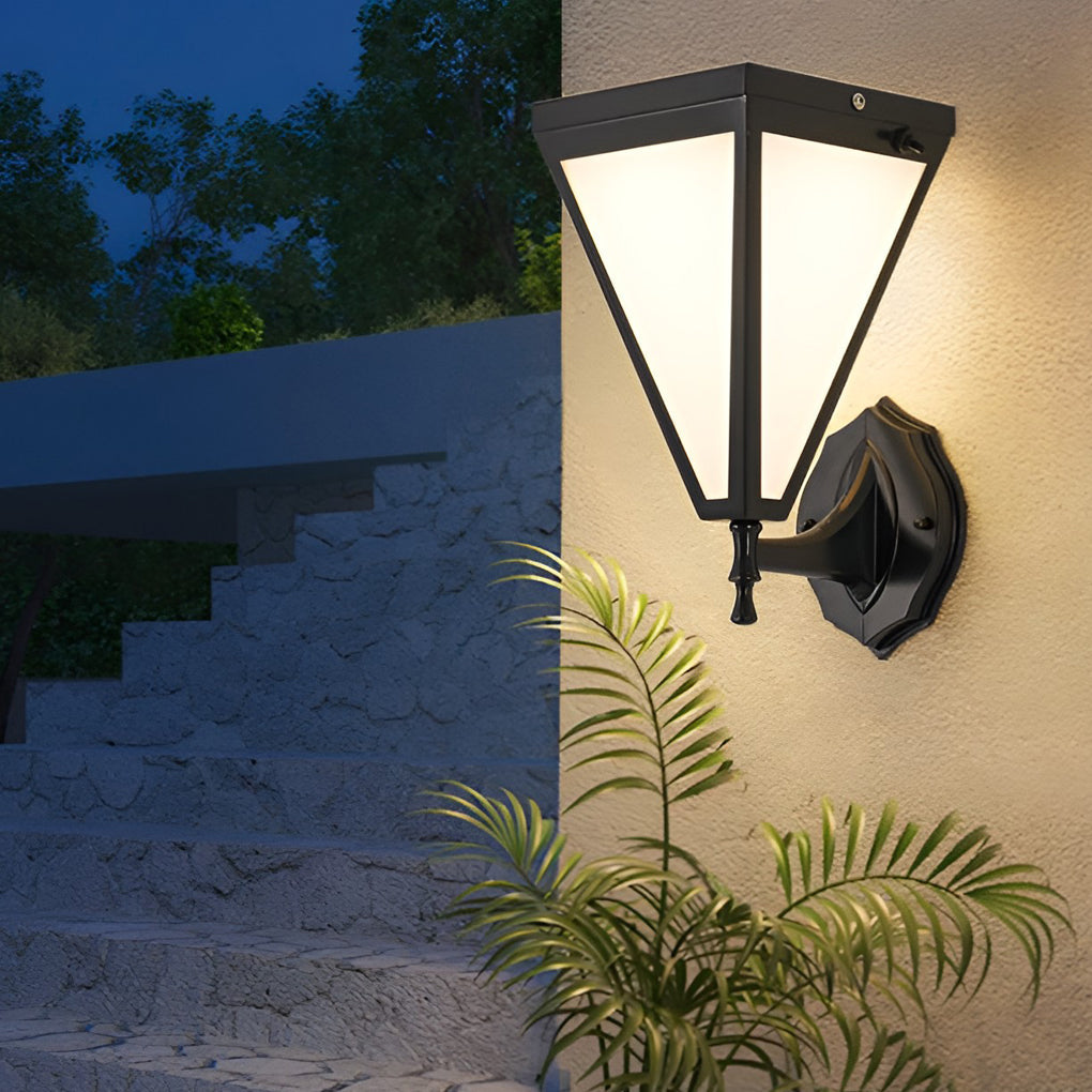 Industrial Tapered Dimmable Plug-in Solar Waterproof LED Outdoor Wall Lighting