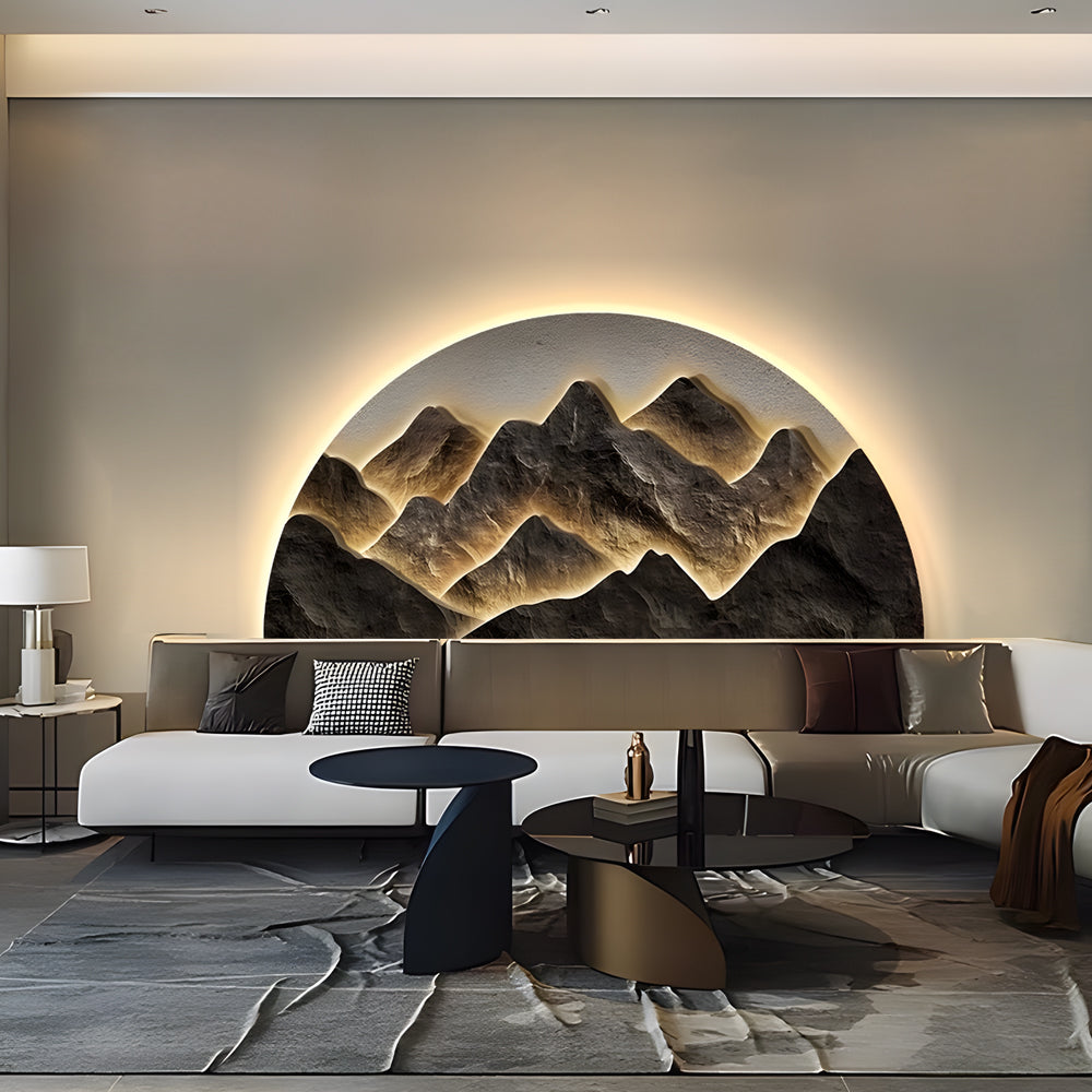 Semicircular LED Lighting Wall Decorative Painting