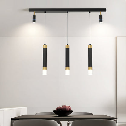 Minimalist Linear Strip 3 Step Dimming Modern Dining Chandelier Spotlight