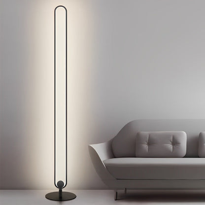 Modern Minimalist LED Standing Oval Floor Lamp