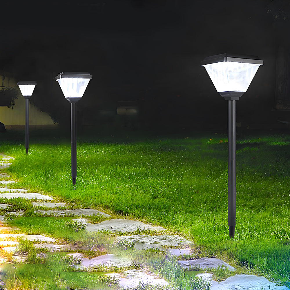 27.6-Inch H Black Solar Outdoor Pathway Light