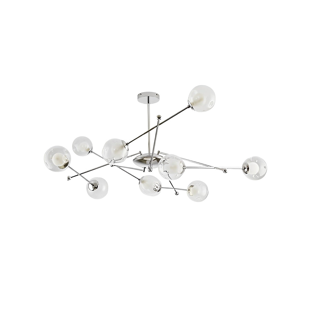 Minimalist Three Step Dimming Glass Globe American Style Chandelier