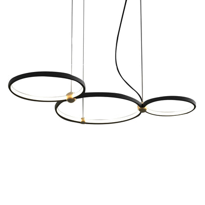 Circular Combination Creative Art Metal Black Post-Modern Chandelier