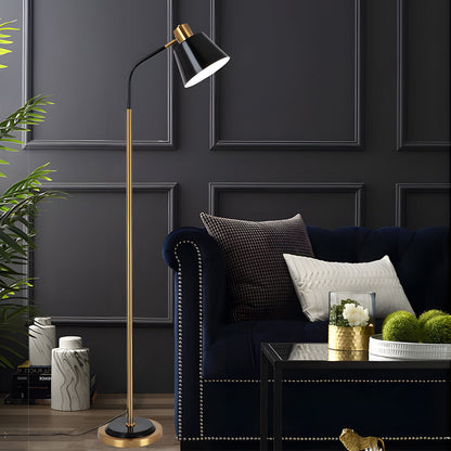 62-in Metal 1-Bulb Rotatable Reading Floor Lamp