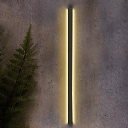 Long Strip LED Waterproof Black Minimalist Outdoor Wall Lights Exterior Lights