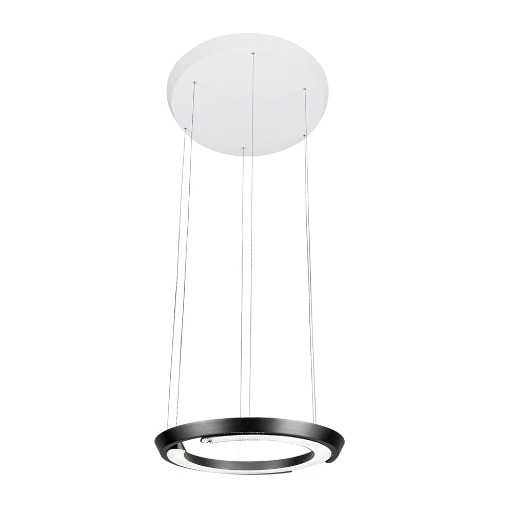 Modern LED Ring-Shaped Pendant Light with Acrylic Shades for Living Room