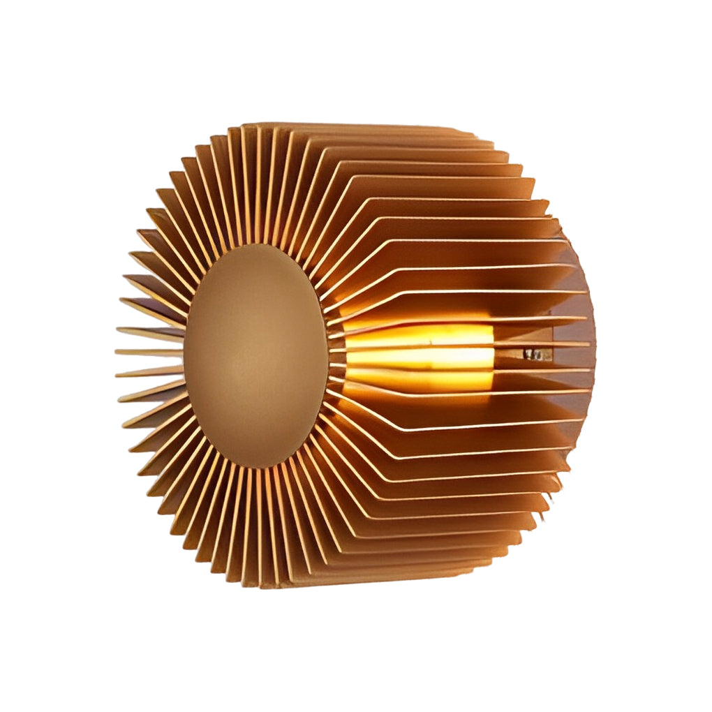 Round Sun Flowers LED Creative Decor Aluminum Modern Wall Light Fixture