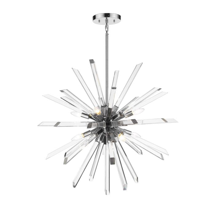 Z-Lite Burst 8-Light Chandelier In Chrome