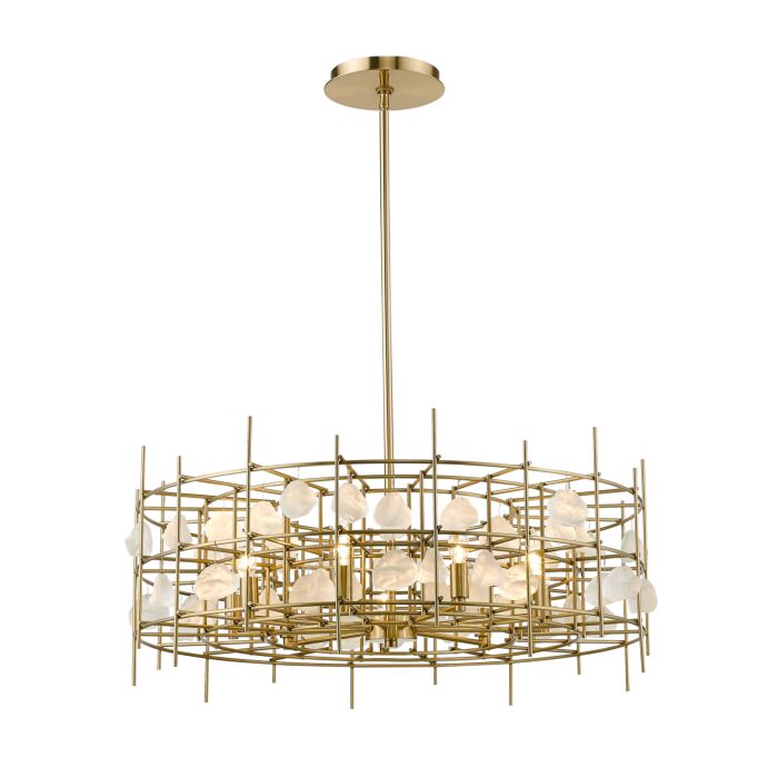 Z-Lite Garroway 9-Light Chandelier In Aged Brass