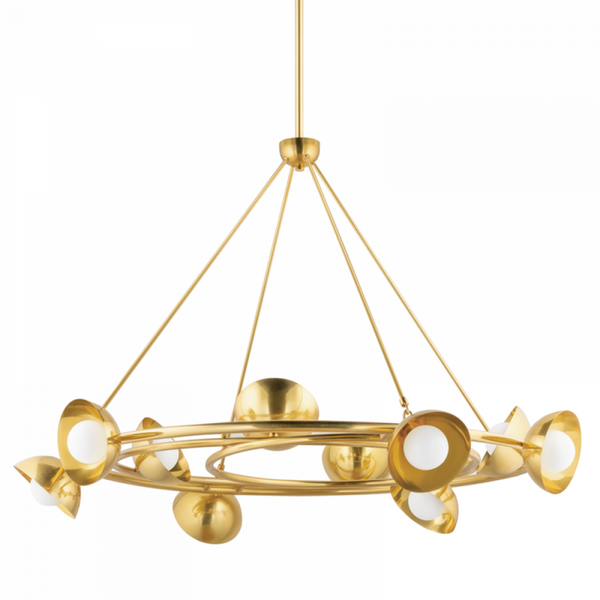 Chandelier, 10-Light, Brass, 54"Dia (403-10-VB 93GX)