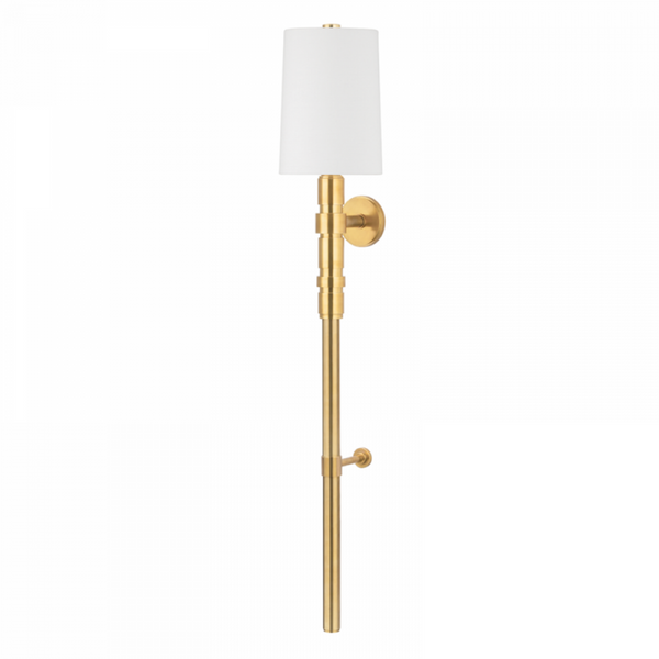 Wall Sconce, 1-Light, Brass, 59.75"H (408-01-VB 93GZ)