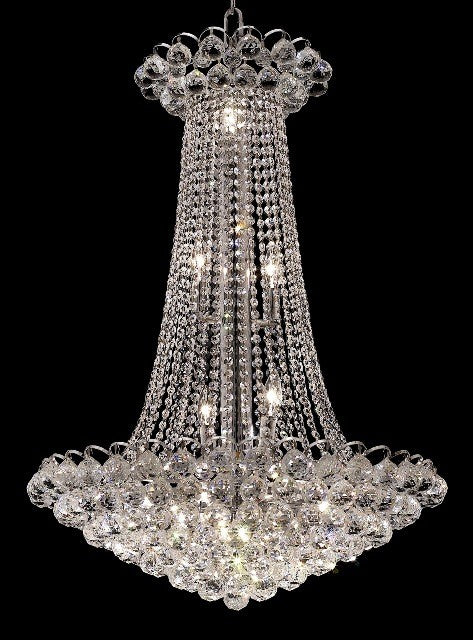 15 Light crystal chandelier chrome plated