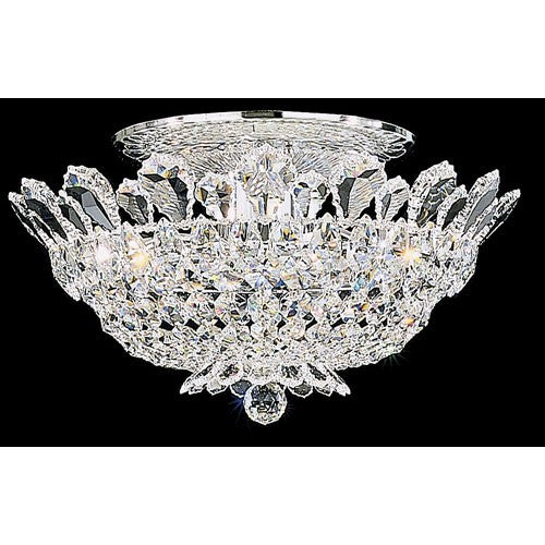 Schonbek Trilliane Silver Eight-Light Crystal Swarovski Elements Semi-Flush Light, 19W x 9H x 19D